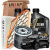kW&HP KIT TAGLIANDO 3 FILTRI + 3 LITRI OLIO MOTORE ORIGINALE 0W-20 COMPATIBILE CON YPSILON 1.0 MILD-HYBRID IBRIDA