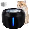 MQVXT Fontanella per Gatti,Cat Fountain,2.5 Litri Fontana per Animali Domestici Ultra Silenziosa,Fontanella Gatti con Luci a LED,Con filtro ai carboni attivi e pompa dell'acqua intelligente