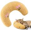 Taozoey Cuscino per Gatti, Pet Cuscino, Gatti Cuscino a Forma di U, Cuscino per Cani, Cuscino Calmante per Animali, Compagno di Sonno per Gatti (giallo)