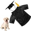 ycezw Costume da laurea per animali domestici - Cappello e abito lavabili per cani, completo con camicia con nappe, vestiti per cuccioli, set di costumi per feste | Abbigliamento per la celebrazione della l