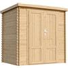TIMBELA M311F1 Casetta Da Giardino In Legno 2,22 m², Capanno Da Giardino Per Esterno Con Pareti Da 19 mm, Casetta In Legno Per Attrezzi E Biciclette, Senza Pavimento, Porte A Pannello In Legno Massell