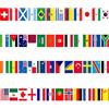 Ajuanbazha Ghirlanda di Striscione con 48 Bandiere Nazionali per i Mondiali di calcio del 2026, Striscione in Tessuto Bifacciale per Decorazioni per Feste (14 * 21CM)