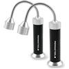 Permasteel Accessori per Barbecue | Illuminazione per Grill | Luce per Grill con Base Magnetica | Lampada LED per Esterni | Lampada da Grill Regolabile con Batterie | Confezione da 2 Pezzi