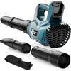 Yospinber Soffiatore a Batteria compatibile per Bosch 21 V, Soffiatore di Foglie Senza Fili, Ventola a 6 livelli, Soffiatore Rimovibile, 300 km/h, 2 Ugelli, per giardino, manutenzione del prato e rimozione
