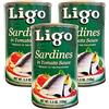 LIGO Sardine in salsa di pomodoro (originale) - 5 once [Confezione da 3]
