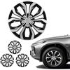 VEVOR Set di Copricerchi per Auto 4 pz, Copriruota per Cerchi Dimensioni Compatibili R15 15 pollici, Ricambio OEM Compatibile con Hyundai, Chevrolet, Ford Honda, Protezione per Cerchi, Argento Nero