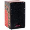 XDrum Design Series Cajon "Flower" - Cajon da designer dipinta a mano con fiori Dot Art - Porta bassi integrata - Corpo in HPL (High Pressure Laminate) - Snare fissa installata
