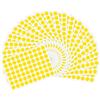 HYBSK Hylabelest Etichette adesive rotonde colorate da 10 mm, 20 fogli, confezione totale da 1400 (giallo)