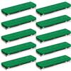 AMONENZ 10 Pezzi Etichette Magnetiche per Abbigliamento, Verde 45 x 13 mm Badge Portanome Magnetica, Targhette Magnetiche Autoadesive Misura, per Marcatori e Schermi per Copertine Identificative
