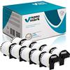 specmark 10 rotoli di etichette singole compatibili con Brother DK-44205 etichette 62 mm x 30,48 m per tutte le stampanti di etichette QL QL-570 QL-700 QL-800