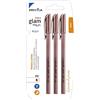 Pryma Penna a Sfera Glam 1 mm - Set 3 Pezzi Inchiostro Rosso, Scrittura Fluida e Precisa, Design Elegante per Ufficio, Scuola e Casa