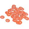 TOPINCN Etichette Numerate da 50 Pezzi, Etichette Numerate in Plastica Etichette Chiave Numeriche Forniture per L'allevamento con Design Semplice Rotondo per L'allevamento di Animali di(1-50-arancia)