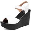 HNVAVQ Sandali con Zeppa Donna Plateau Scarpe Comode Estate Punta Aperta