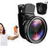 Generico Dispositivo kit ottico: zoom mobile, adattatore macro per portatile | Montaggio con morsetto in alluminio, acquisizione di output con miglioramento dei dettagli, riduzione dei riflessi