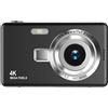 WAFOHSR Fotocamera Digitale 4K HD 1080P For Vlogging Con Messa A Fuoco Automatica Da 96 MP Videocamera Zoom 16X Schermo IPS 2,4 Pollici Messa A Fuoco Accurata(Black)