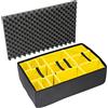 Peli 1655 set divisori imbottiti, accessorio per valigia Protector originale, compatibile 1650, colore: Nero/Giallo