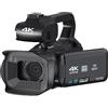 WAFOHSR Videocamera Da 64 MP Full 4K 60FPS For Streaming Live WIFI Webcam 18X Messa A Fuoco Automatica Vlog Recorder 4 Ruota Schermo Messa A Fuoco Accurata(16G SD Card,Standard)