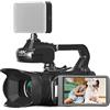WAFOHSR 64MP 4K 60FPS Videocamera Live Stream Vlog WIFI Webcam 4 Pollici Ruota Touch Screen Registratore Fotocamera Digitale 18X Messa A Fuoco Accurata(With 32G SD Card,With Light)