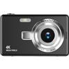 WAFOHSR Fotocamera Digitale 4K HD 1080P Videocamera Portatile Da 96 MP Con Zoom 16X Schermo IPS 2,4 Pollici Fotografia Video Messa A Fuoco Accurata(Black)