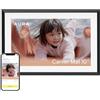 Aura Carver - Cornice digitale WiFi da 10 pollici, spazio di archiviazione cloud illimitato, invia foto dall'app, senza abbonamento, accensione e spegnimento automatico, regalo per genitori e nonni