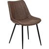 ATMOSPHERA CREATEUR D'INTERIEUR - Sedia olwen effetto pelle marrone