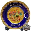 Planta Color Piatto decorativo Spagna con monumenti di Madrid + portachiavi Madrid, include supporto e gancio per appendere, regalo ideale per gli amanti della Spagna, fenicotteri e collezionisti