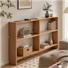 Zynivol Tavolo Consolle, Doppio ripiano, Tavolo Consolle Legno Chiaro Dietro Divano,adatta per uso efficiente dello spazio, per soggiorno,corridoio, Colore Legno Naturale-B, 100×15×86cm
