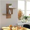 Dmora - Mensola Hyperion, Scaffale, Ripiano a muro, Scaffalatura multiuso, 64x20h70 cm, Quercia