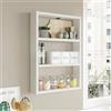 Dmora - Mensola Albali, Scaffale, Ripiano a muro, Scaffalatura multiuso, 43x9h60 cm, Bianco