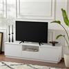 Dmora - Mobile porta TV Lovere, Credenza da soggiorno, Armadio basso per TV, Base parete attrezzata, 160x30 h42 cm, Bianco