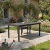 Dmora - Tavolo da esterno Vasto, Ripiano rettangolare da pranzo, Tavolo da giardino indoor e outdoor multiuso, 100% Made in Italy, 138x78h72 cm, Antracite