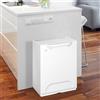 Dmora Pattumiera Antoing, Cestino portarifiuti, Bidone per Raccolta differenziata, Cestino Spazzatura, 100% Made in Italy, 34x29h47 cm, Bianco