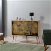 Dmora - Credenza Marduk, Buffet da Soggiorno, Madia da Salotto, Dispensa da Cucina, 120x36 h90 cm, Quercia