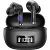 oraolo Cuffie Bluetooth, Auricolari Bluetooth 5.4 per iOS & Android, 40 Ore di Riproduzione, Stereo Hi-Fi Cuffie Wireless In-ear Driver 12mm, LED Display Touch Control IPX6 Impermeabili Cuffie Wireless, Nero