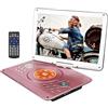 YOOHOO 14" Portable DVD Player with Remore Controller Batteria Ricaricabile ad Alta Risoluzione Schermo di Grandi Dimensioni Lettore DVD per Auto (Gold)