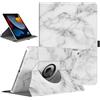 TiMOVO Custodia Protettiva, Ruotare Nuovo iPad 9a Gen 2021, iPad 8a Gen 2020/iPad 7a Gen 10.2" 2019, con Ricarica, Supporto 3 Sezioni, Custodia per iPad Tablet, Marmo Bianco