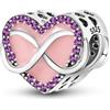 XWN Ciondolo Argento Sterling 925 con Cubic Zirconia Pendenti per Pandora Braccialetti, Compatibile con Braccialetti e Collane europei, perfetto Regali per Moglie e Ragazze