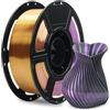 Flashforge - Filamento in seta a tre colori, viola, oro, nero, coestrusione 3 in 1, 1,75 mm, filamento per stampante 3D, bobina da 1 kg, precisione dimensionale +/- 0,02 mm, in seta PLA cambia colore