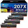 GPC Image 207X Con Chip Cartucce Toner Compatibili per HP 207X 207A per Color LaserJet Pro MFP M283fdw M282nw M283fdn M255dw M255nw W2210X W2211X W2212X W2213X (Nero Ciano Giallo Magenta, 4-Pack)