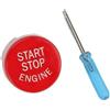 MCK Auto Car Start Button Cover ABS Car Engine Start Stop Switch Button con cacciavite e argilla F20 F21 F22 F23 F30 F31 F32 F33 F10 F11 G30 F12 F13 F01 F02 (Rosso)