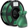 Flashforge - Filamento in seta bicolore nero, verde, coestrusione 2 in 1, 1,75 mm, filamento per stampante 3D, bobina da 1 kg, precisione dimensionale +/- 0,02 mm, seta PLA cambia colore