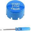 MCK Auto Car Start Button Cover ABS Car Engine Start Stop Switch Button con cacciavite e argilla F20 F21 F22 F23 F30 F31 F32 F33 F10 F11 G30 F12 F13 F01 F02 (Blu)