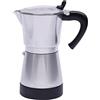 PHOYUXM Moka Pot, 480 W, 300 ml, caffettiera elettrica con base per 6 tazzine da caffè, bocchetta per caffè espresso rimovibile, per 1-6 persone (argento)