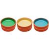 Aspira Tapas - Set di 6 ciotole Meze, ciotole Cazuela, ciotole da dessert, ciotola in argilla mediterranea, smaltata, diametro 16 cm, 6 pezzi, colore: Giallo/Turchese (rotondo) (16 cm x 4 cm, 6 pezzi)