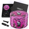 Astriva Macinino per erbe aromatiche rosa, in metallo, 63 mm, 4 pezzi, con denti affilati di squalo, macinini fantastici per spezie e tisane, set regalo per ragazze, fidanzate, donne