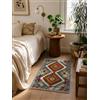 HAMID - Tappeto Kilim Herat, Tappeto Kilim, Kilim Tappeti, 100% Lana, Tessuta a Mano, Tappeti Etnico per Soggiorno, Camera da Letto, Sala da Pranzo, (100x63cm)