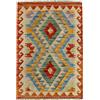 HAMID - Tappeto Kilim Herat, Tappeto Kilim, Kilim Tappeti, 100% Lana, Tessuta a Mano, Tappeti Etnico per Soggiorno, Camera da Letto, Sala da Pranzo, (91x63cm)
