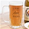 Wanapix | Boccale Birra Personalizzato con Nome | Vetro Trasparente Personalizzato | 500 ml | Bicchieri da Birra Particolare |Papà eroe