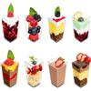 KAHEIGN 60 Pezzi Mini Tazze da Dessert, 90ml Tazze da Dessert Alte Quadrate in Plastica Tazza Trasparente per Antipasto Semifreddo Ciotola da Portata Riutilizzabile per Mousse Budino (3,8 x 8,3cm)