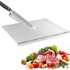 Piashow Tagliere in acciaio inox, 30 x 40 cm, tagliere da cucina, in acciaio inox e titanio, tagliere pesante per carne, cucina, pane, verdure e frutta